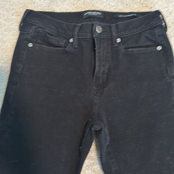 Sz 26 Banana Republic black washed denim High Rise Skinny - Picture 2 of 5